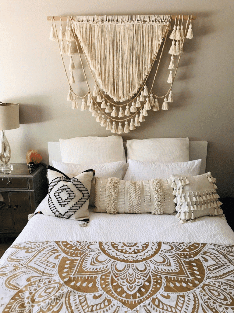 Tasseled Macrame Headboard