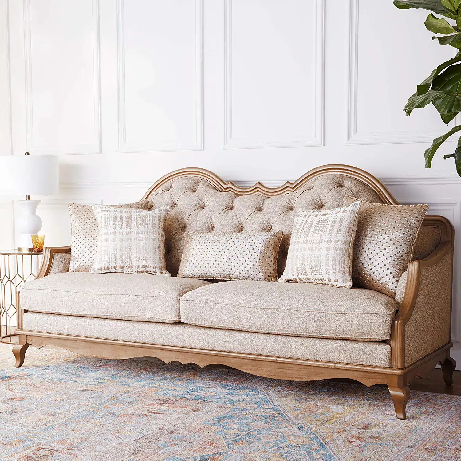 curvy back french county sofa 