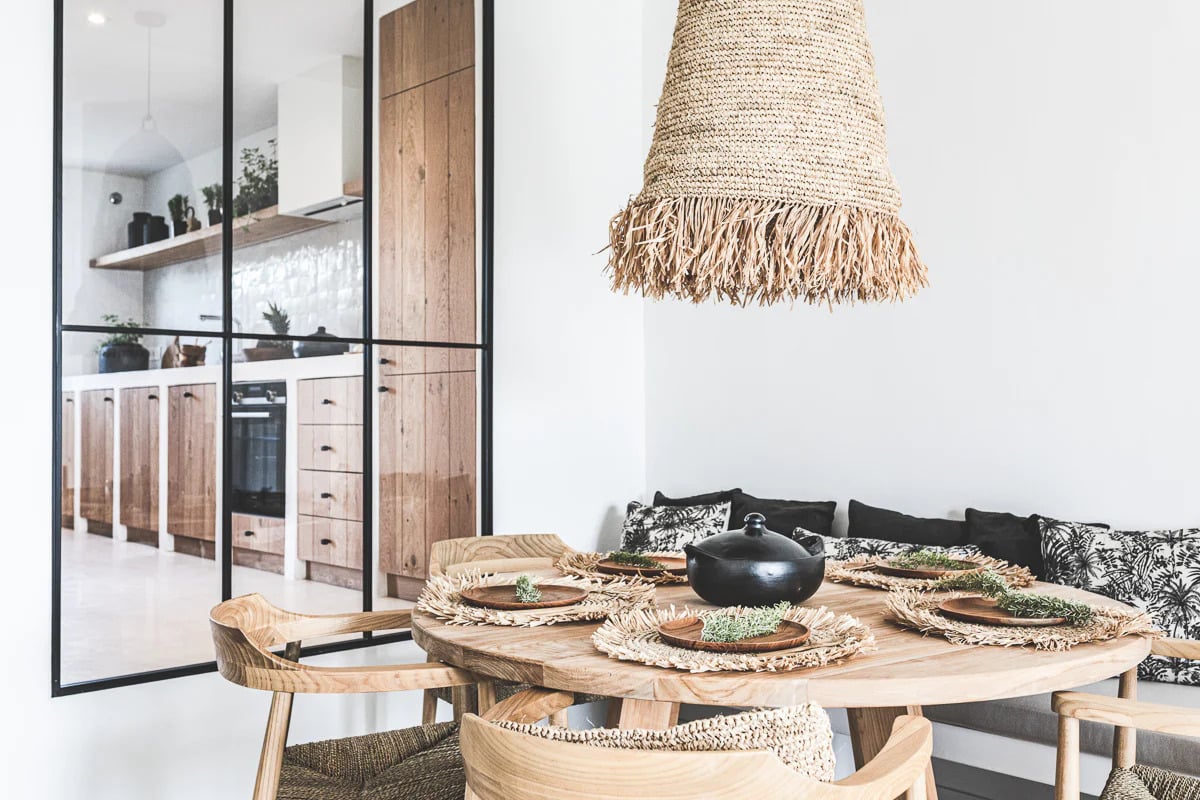 Add Natural Elements mid century modern dining room