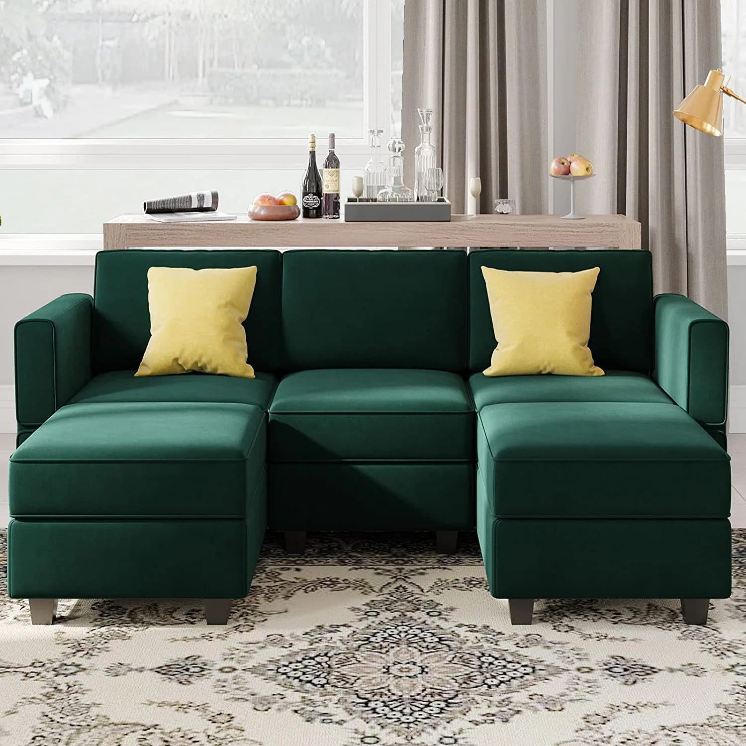 belffin u shaped sectional sofa