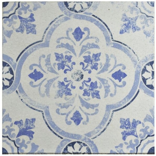 Blue and white tiles