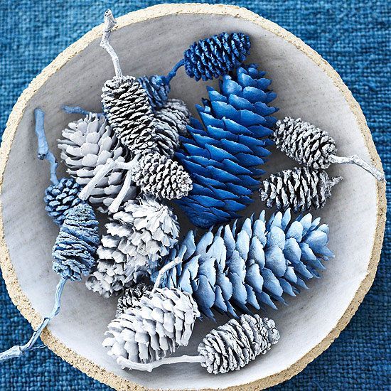 Blue Pinecones