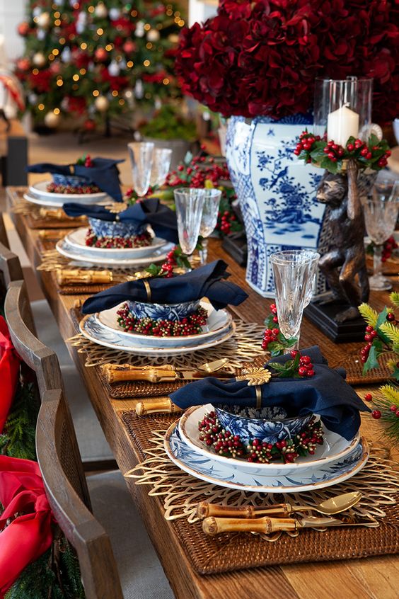 Blue tablescape