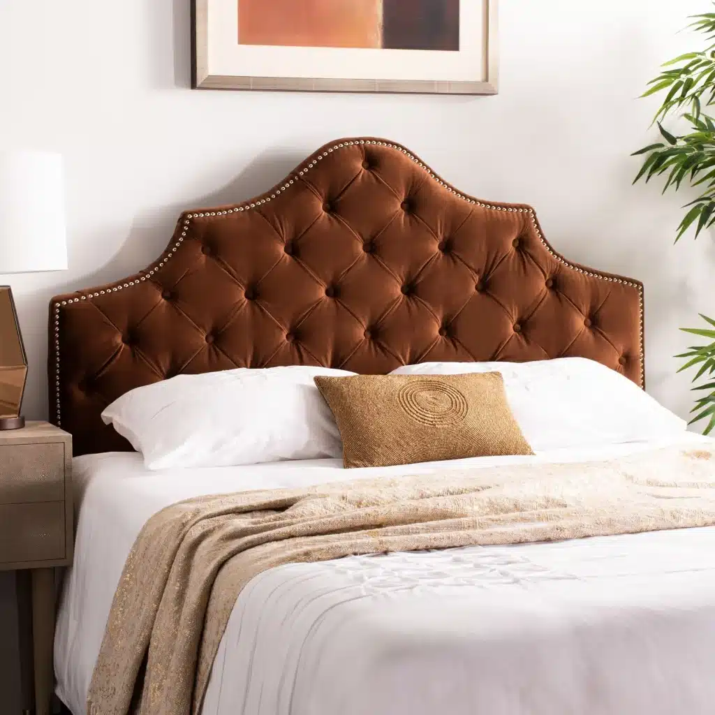 Chocolate Allure Diamond Tufted Bed