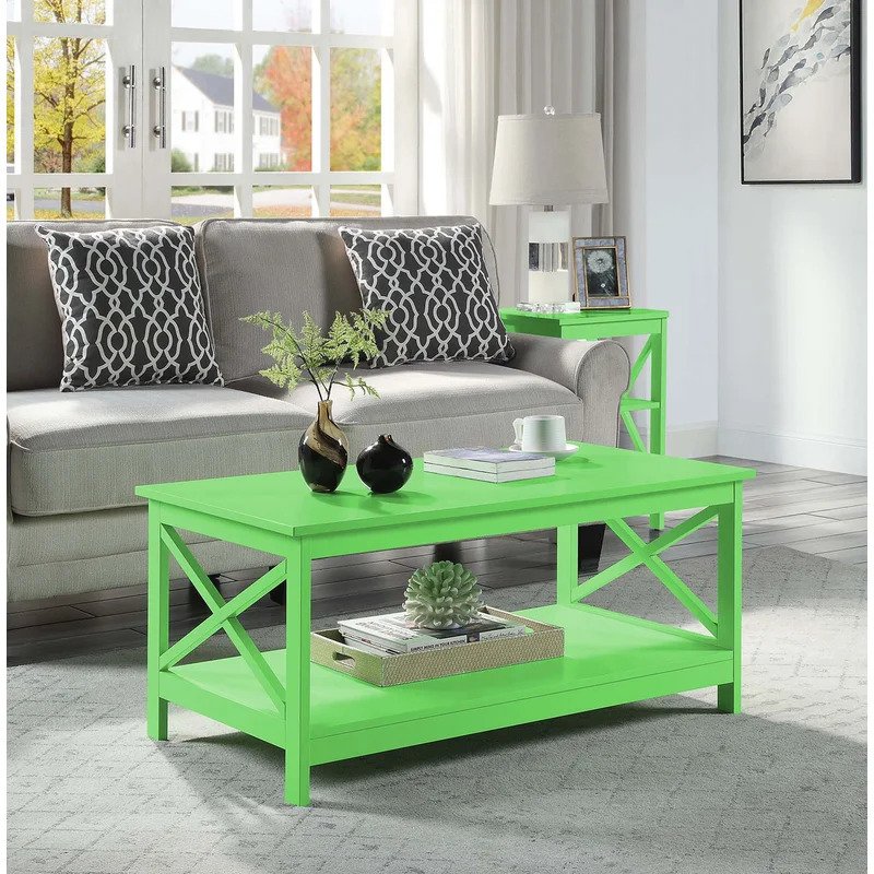 transitional coffee table with storage 