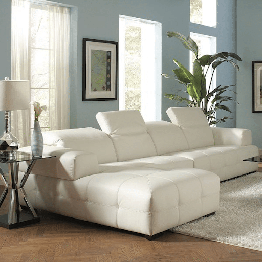 Contemporary Tufted Seat Sectional Sofa