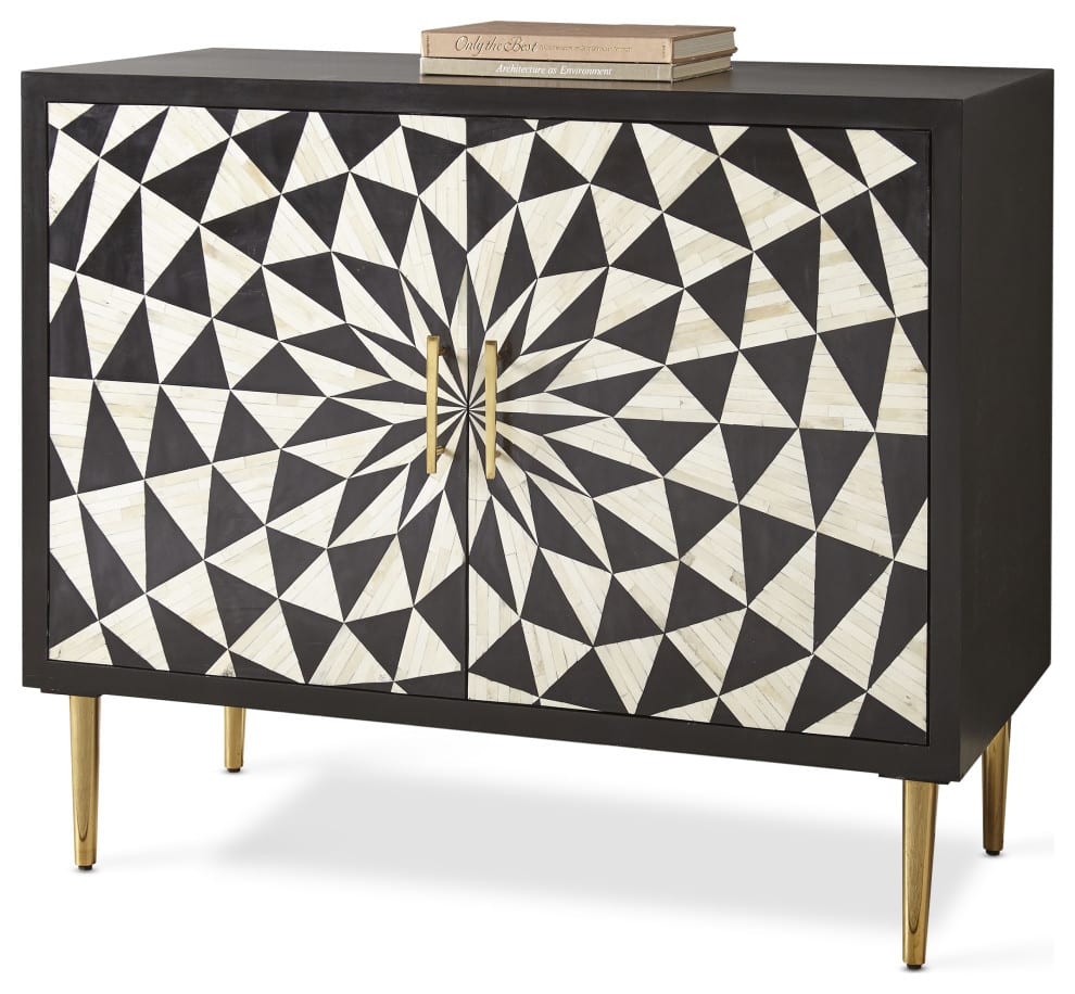 Benzara 2-Door Accent Cabinet