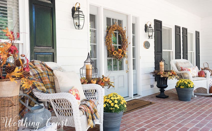 front porch fall decor