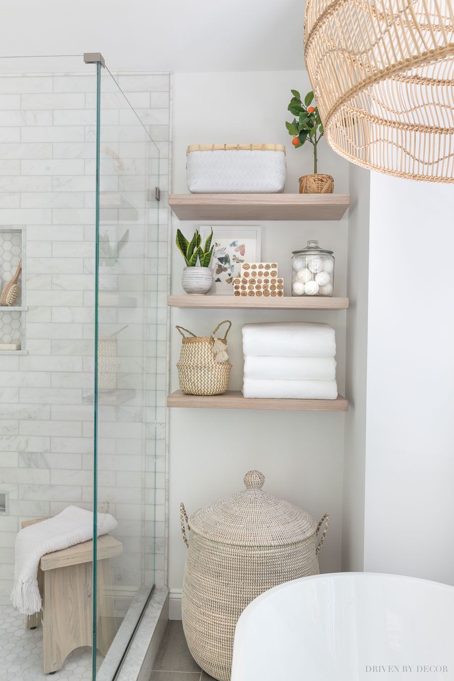 Floating Storage Glam Bathroom Decor