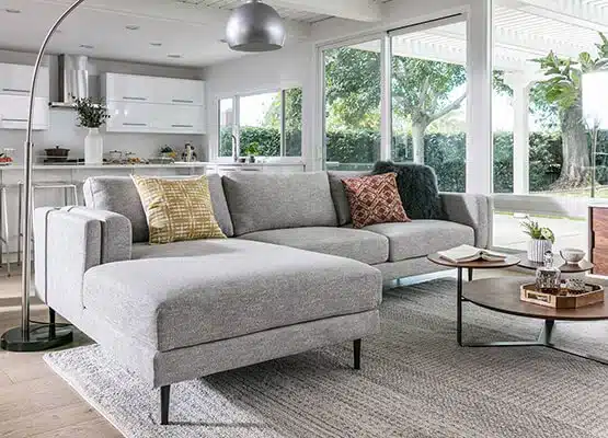 Gray Upholstered Sofa