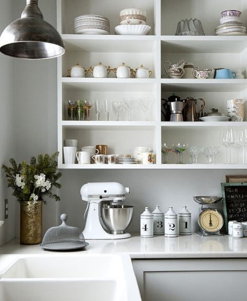 Modern Open Shelving Kitchen with Dividers