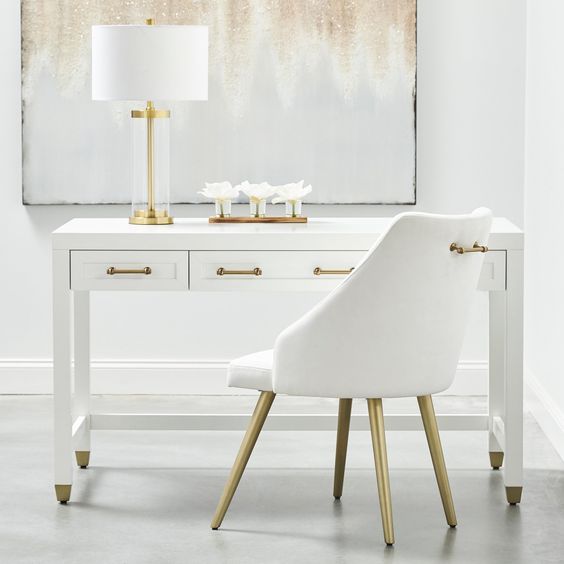 Modest Chic White Desk