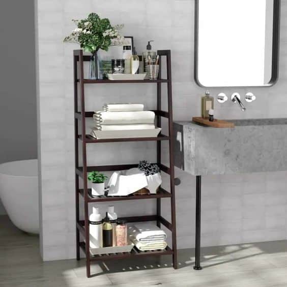 Open Shelving industrial bathroom