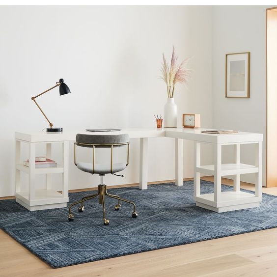 Parsons L-Shaped Desk