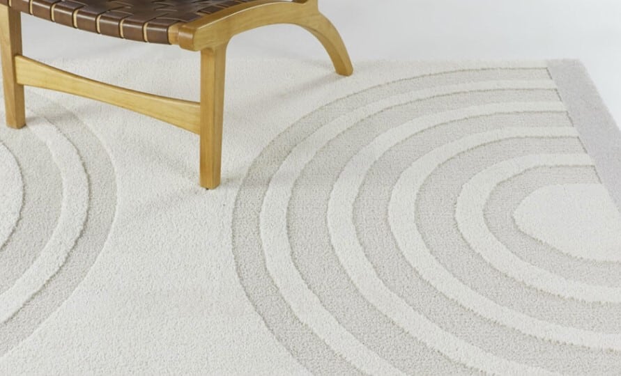 Rainbow Two-tone High Low Area Rug