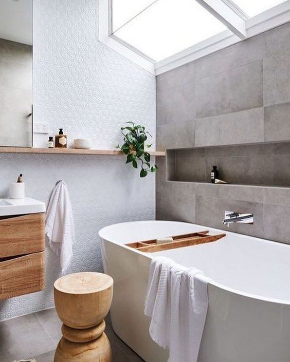 Recessed Shelves in Scandinavian Bathrooms