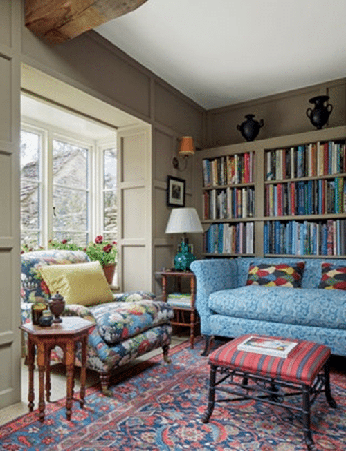 Reclaimed Oak Beam Panel with Armchair