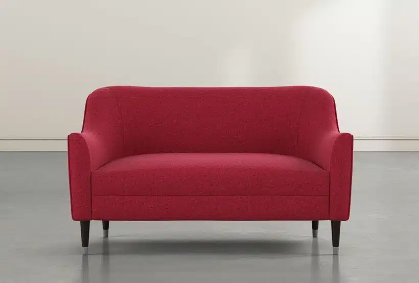 shape red settee