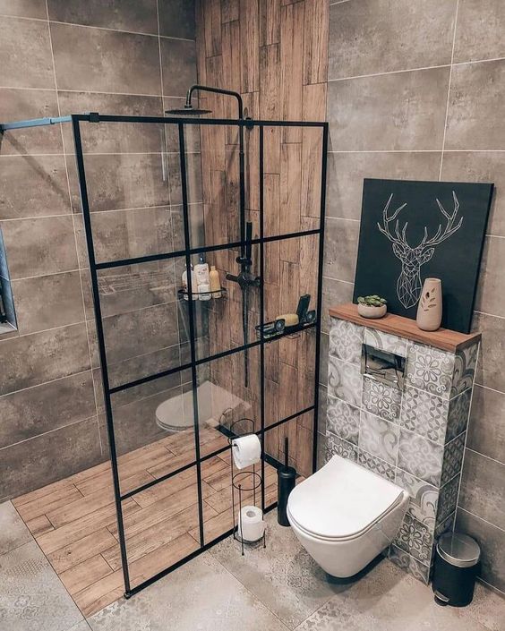 Shower Partition industrial bathroom