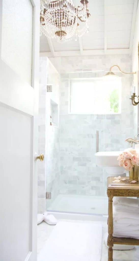 french country shower room 