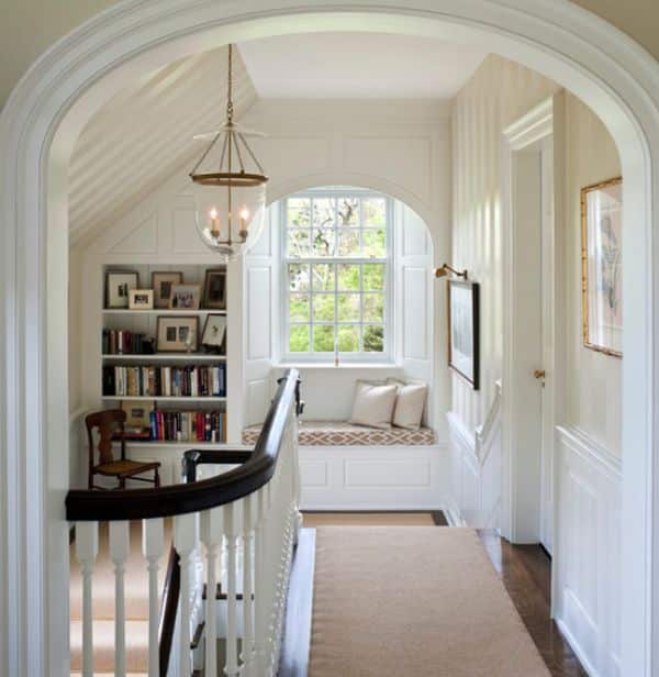 Staircase landing reading nook