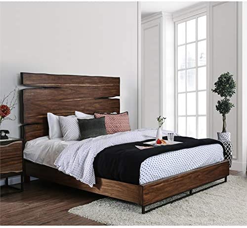 Trippen Wood Dark Walnut and Oak Bed