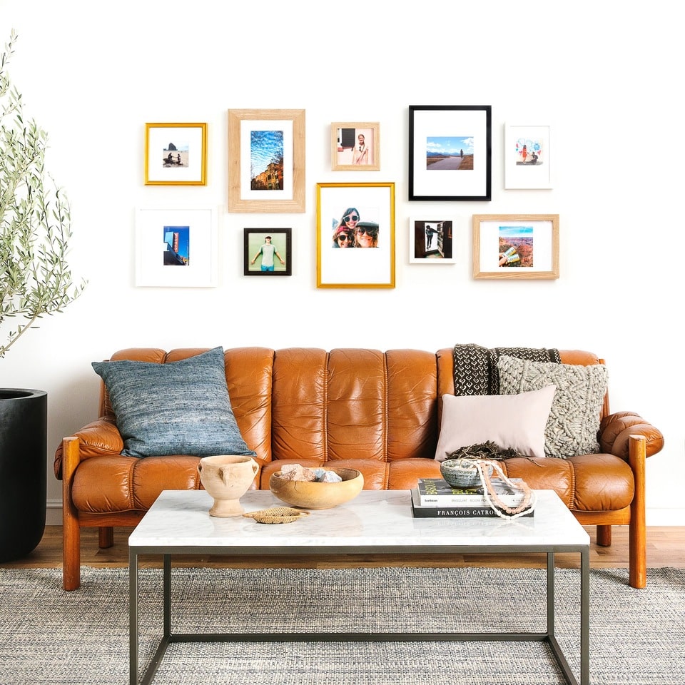 cozy gallery wall