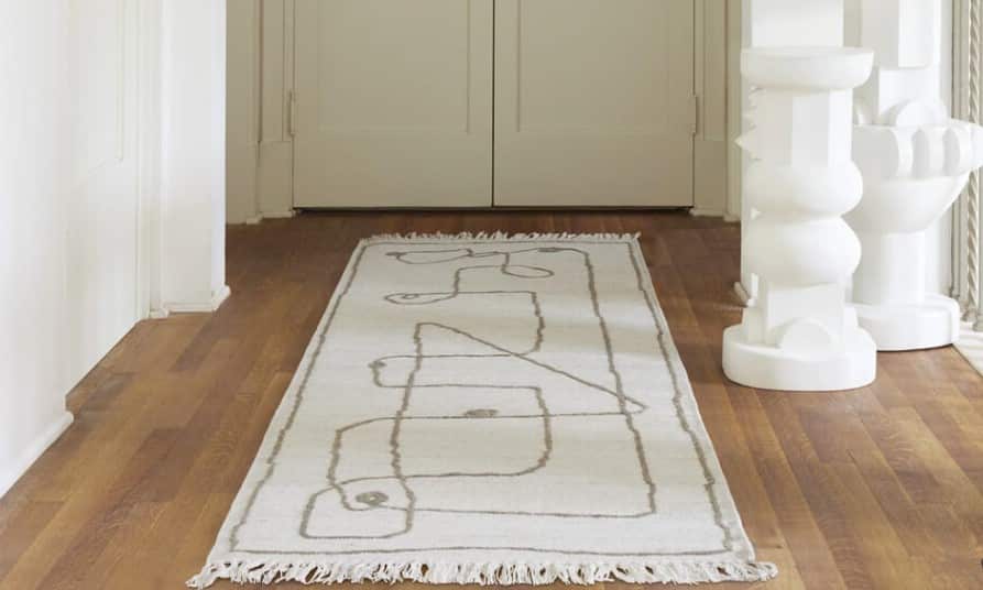 Flat Weave Line Drawing Rug