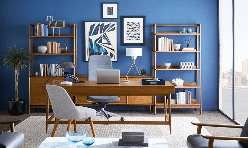 mid century office hues 