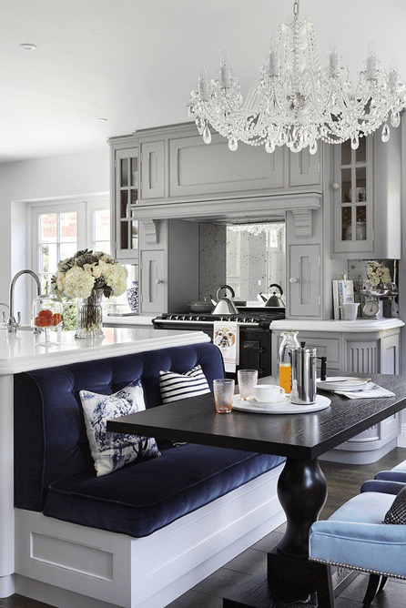 Banquet at The Back of Kitchen Island