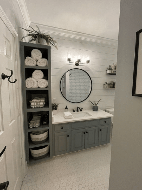 marble floor and cabinet 