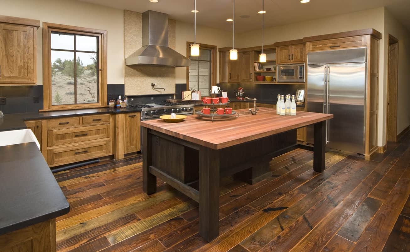 wood kitchen island 