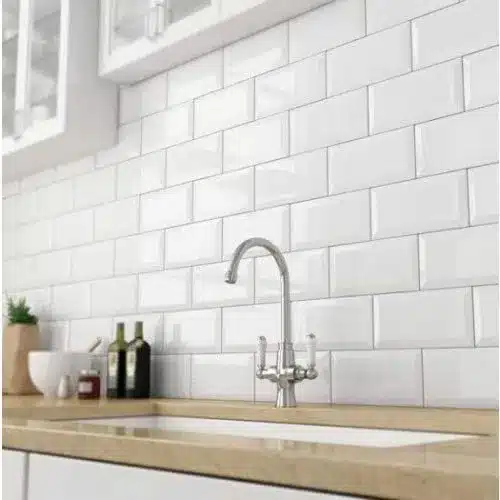 white subway tiles 