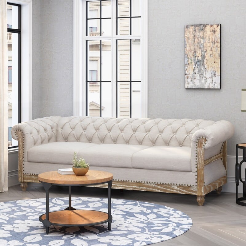 three seater upholstered sofa