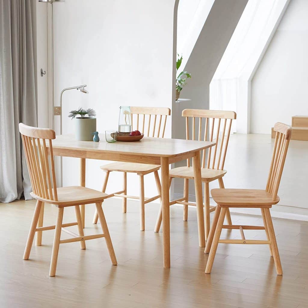 Toto Malaysian Oak Dining Chair Set