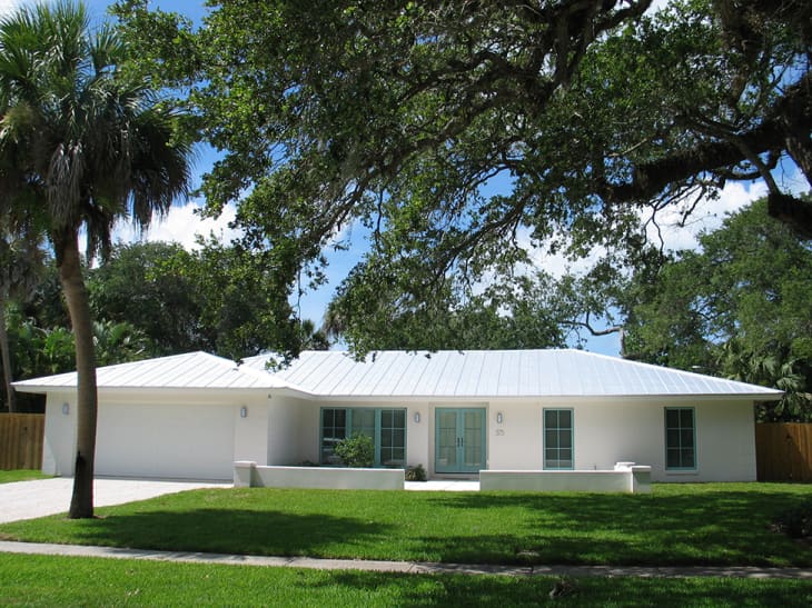 Contemporary White Ranch Homes