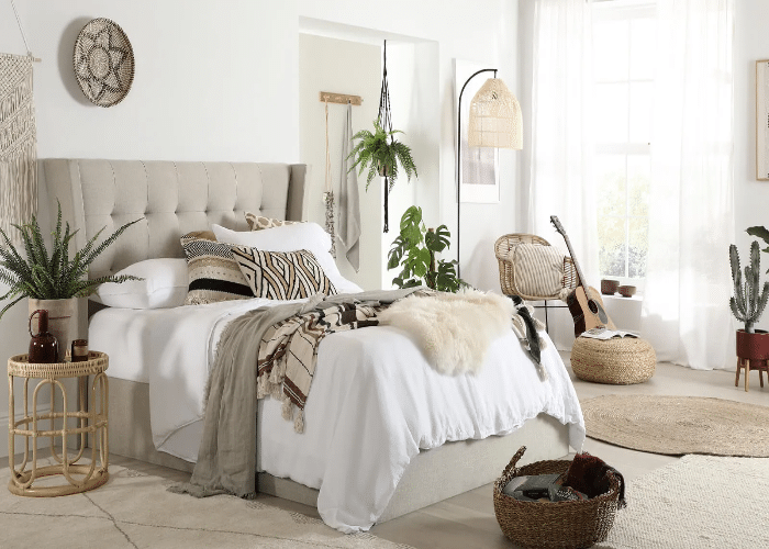 Beige and Wicker Furniture for a Coastal Retreat