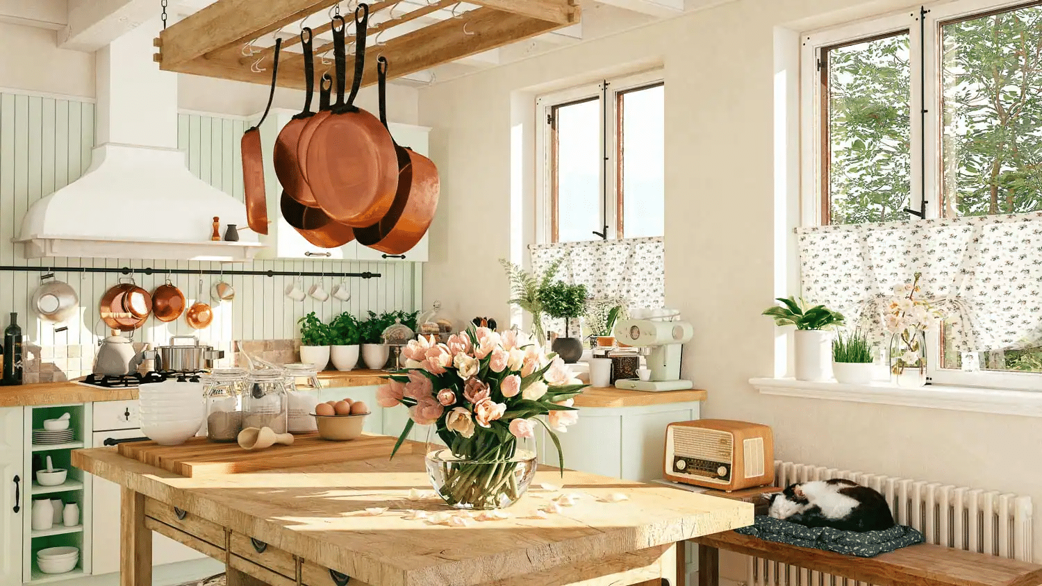 How To Create a Farmhouse Kitchen on a Budget