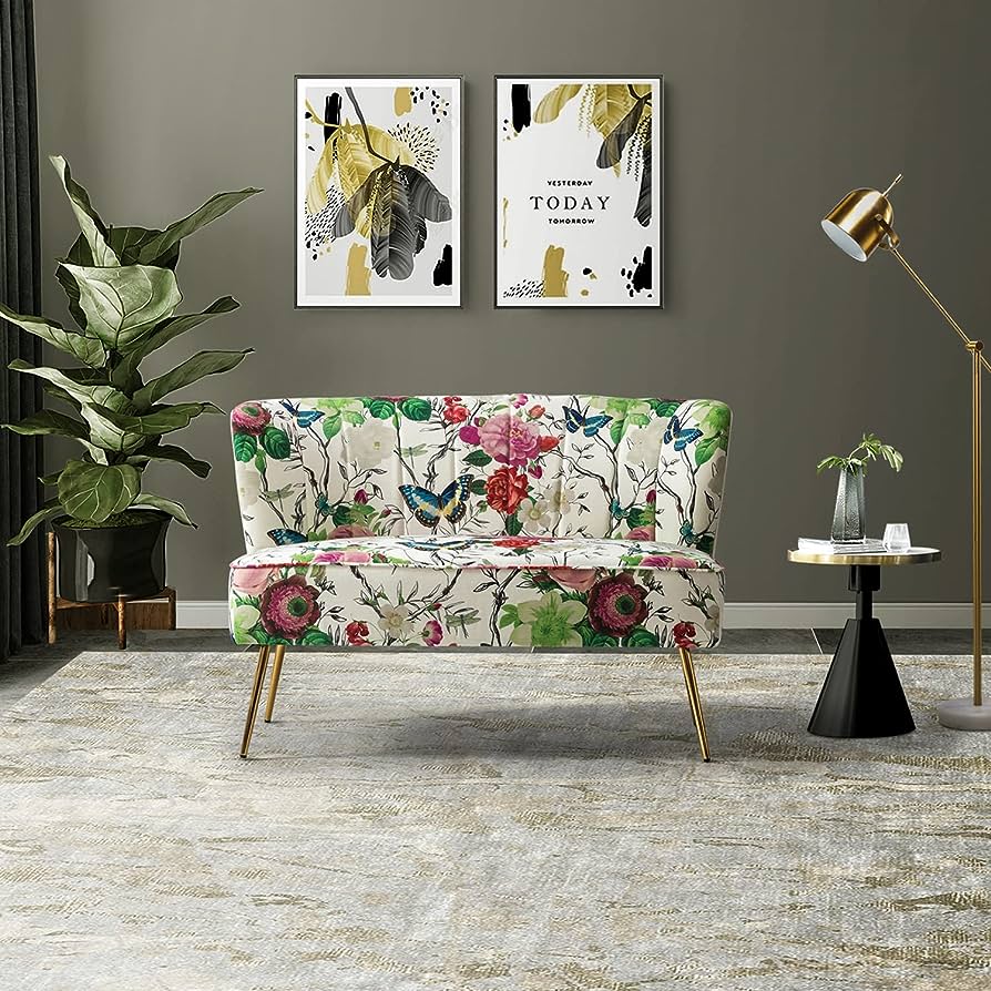 How to Style a Living Room Around a Floral Sofa