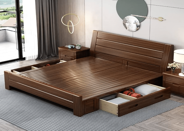 Solid Wood Platform Bed