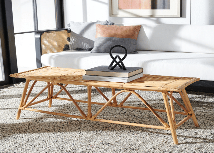 Classic Rattan Boho Coffee Table