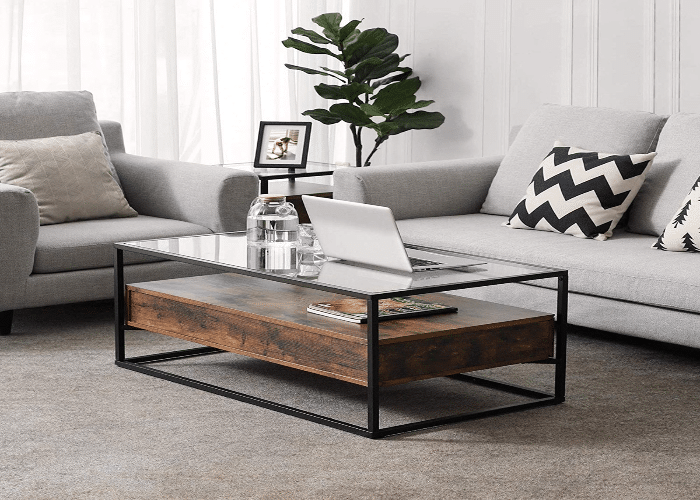 Glass Boho Coffee Table