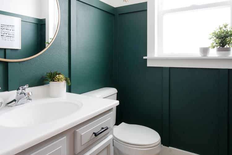 What Are Some Design Ideas for a Dark Green Bathroom