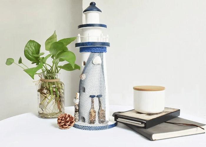 Wooden Lighthouse Centerpiece