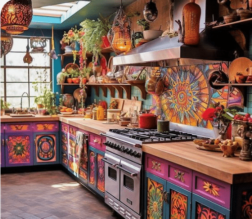 Earthy Boho Kitchen Decor