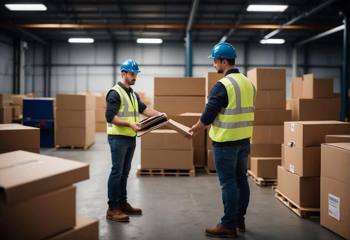 Boxes labeled and stacked, furniture wrapped and protected, checklist in hand, movers strategize for a smooth relocation