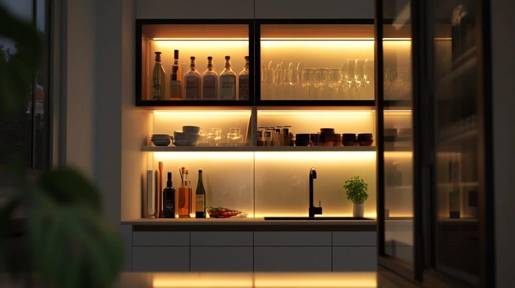 Backlit Glass Cabinets