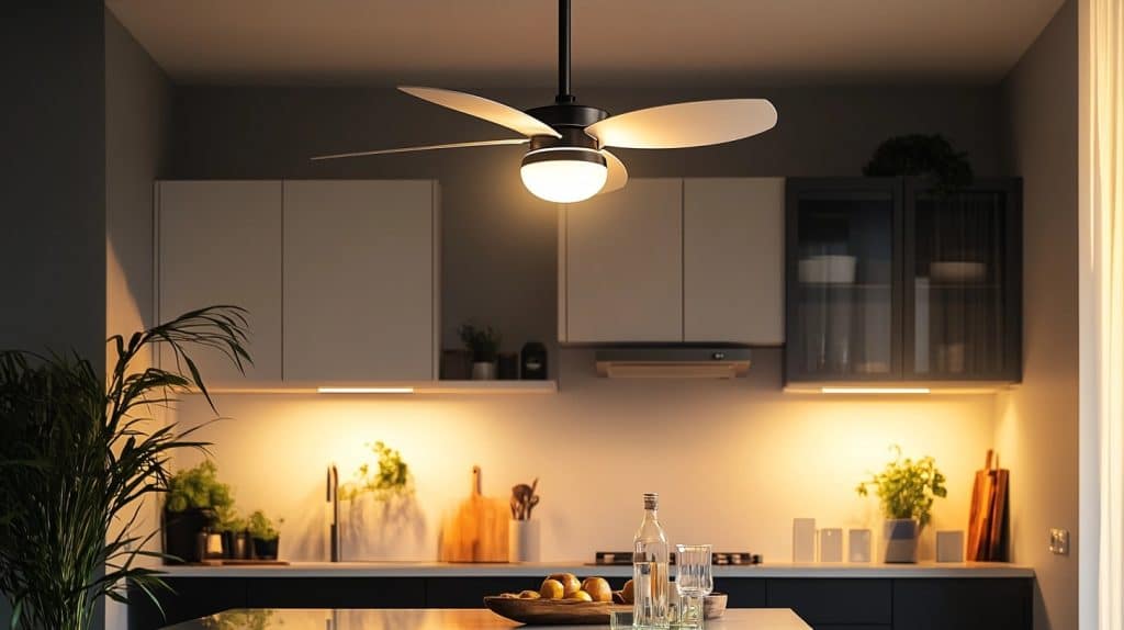 Ceiling Fan with Integrated Lights