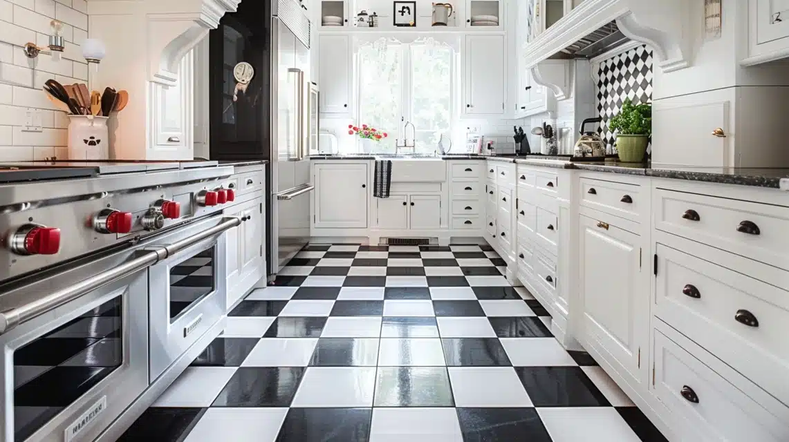 Checkerboard Floor Tiles