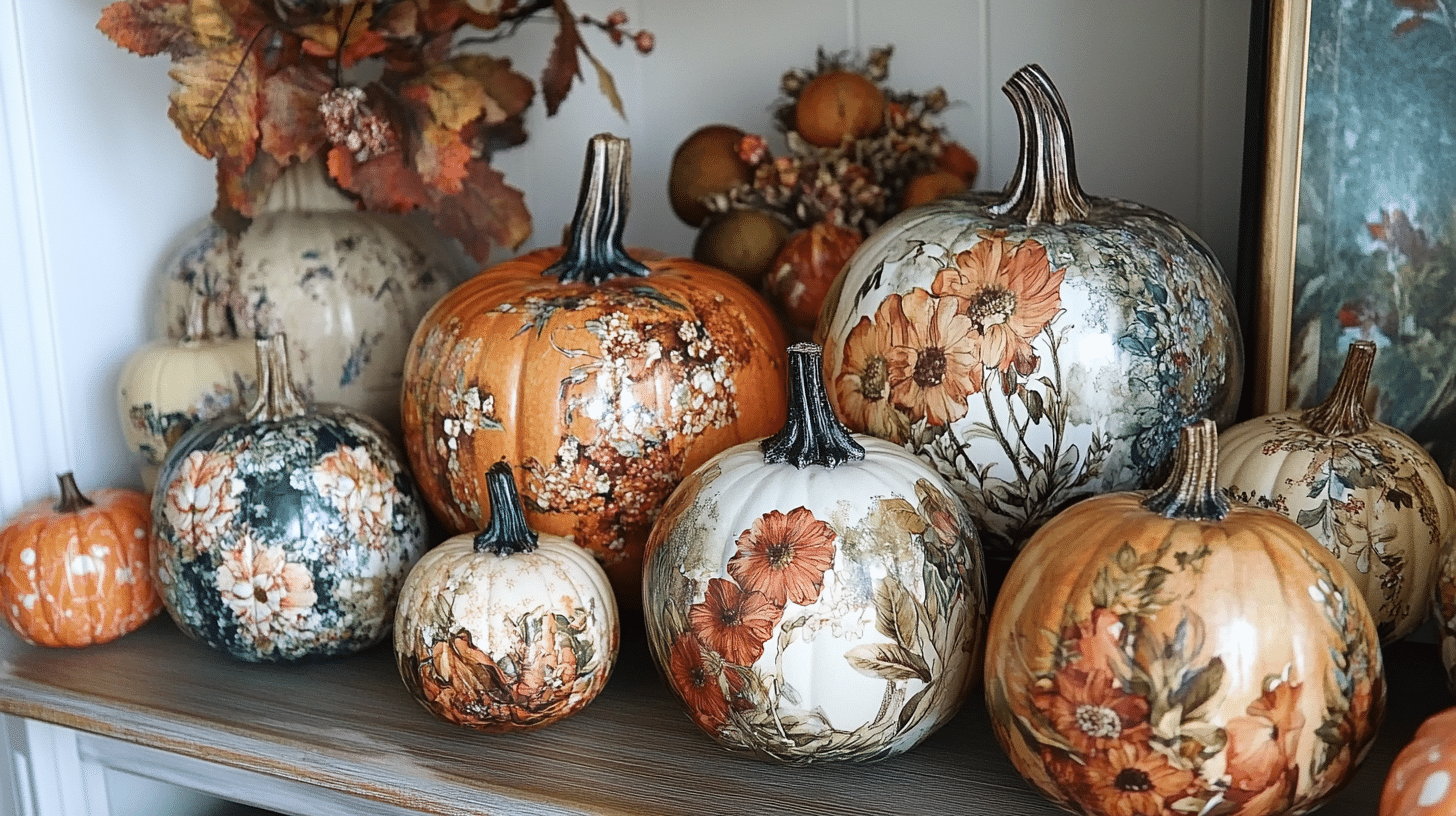 Crafting Decoupage Pumpkins